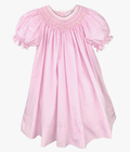 Smocked Pink Check Dress