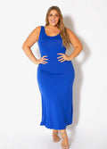 Bellatrix Plus Size Round Neck Sleeveless Maxi Dress