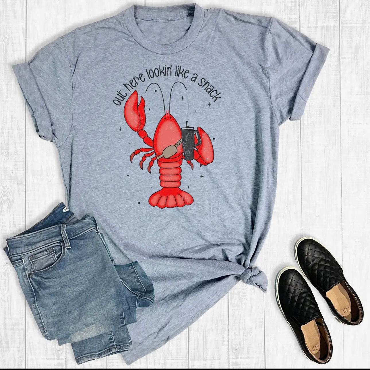 Boujee Crawfish Out Here Lookin Like A Snack Graphic Tee