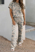Camouflage Casuat Tee Pants Set
