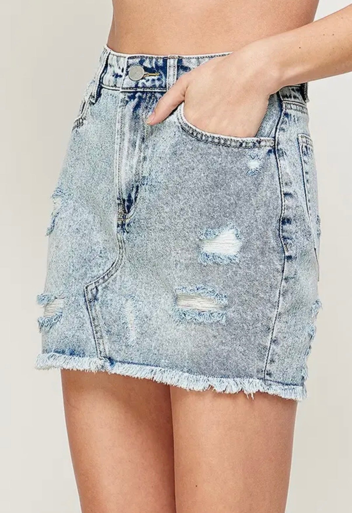 Denim Mini Skirt