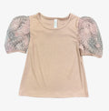 Kids Dusty Rose Floral Sleeve Top