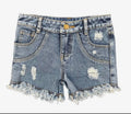 Girls Distressed Shorts