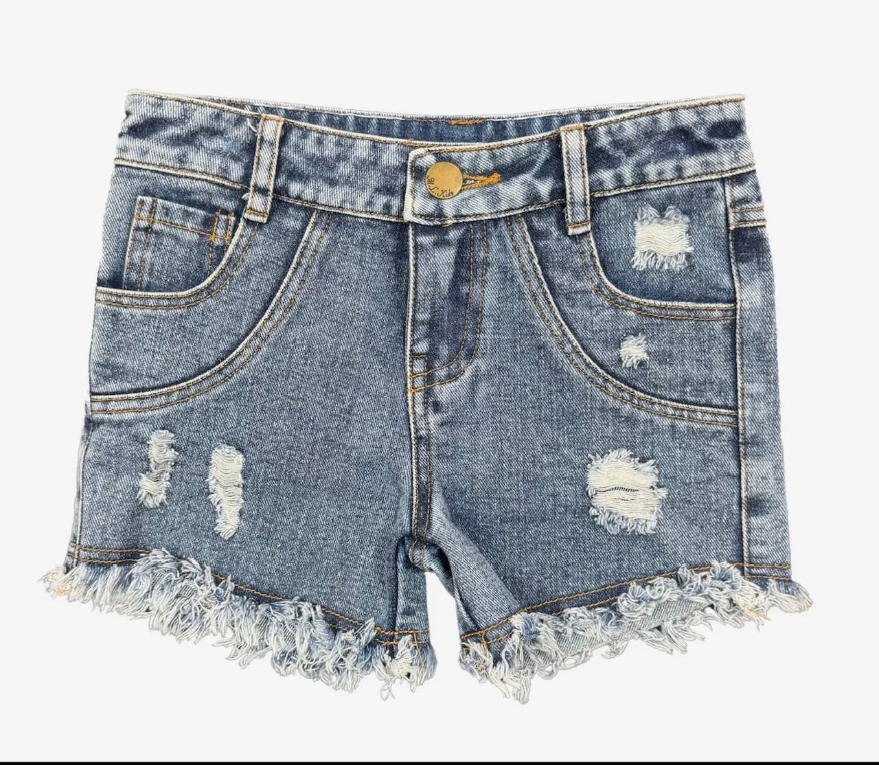 Girls Distressed Shorts