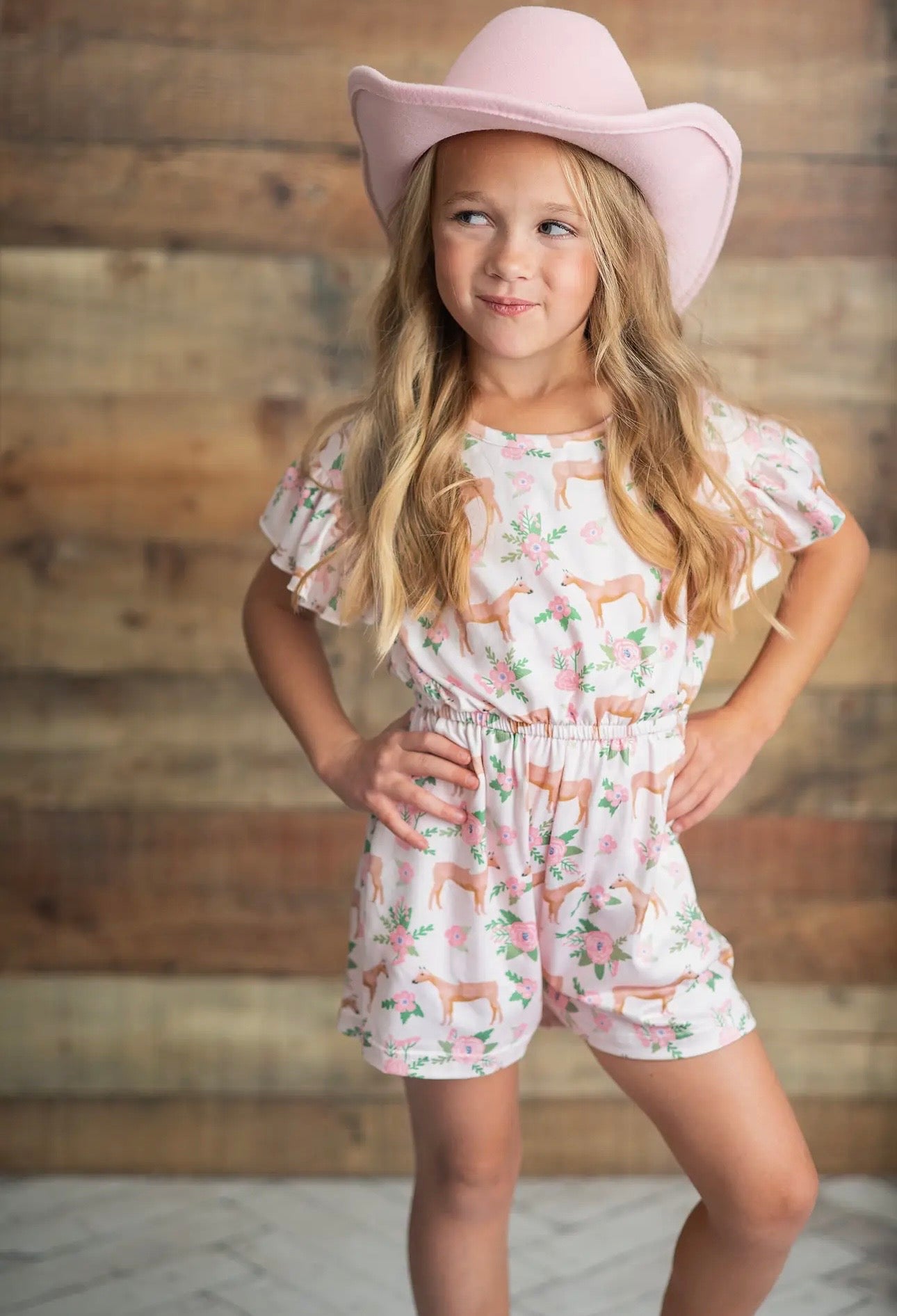 Girl's Romper Short Set