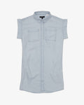 Girl's Short Sleeve Denim Shirt Dress