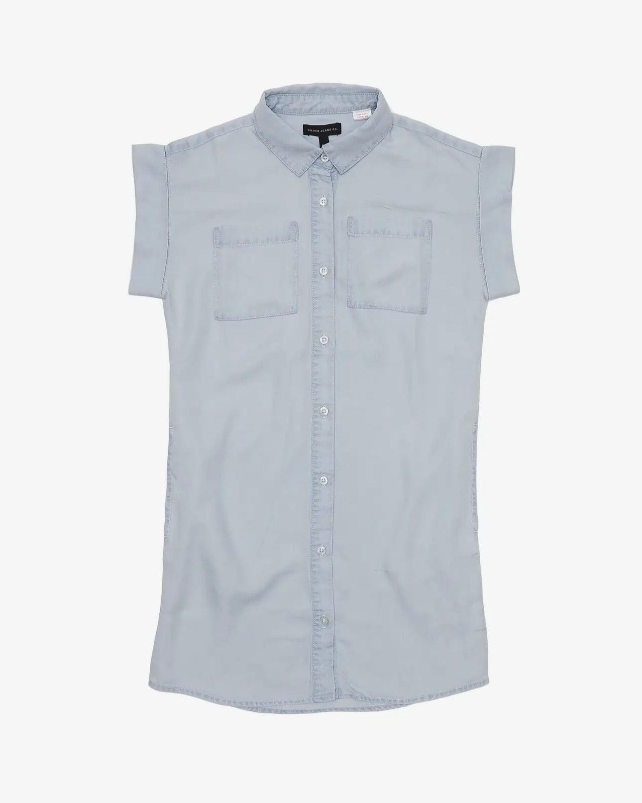 Girl's Short Sleeve Denim Shirt Dress