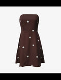Polka Dots A-Line Strapless Mini Dress