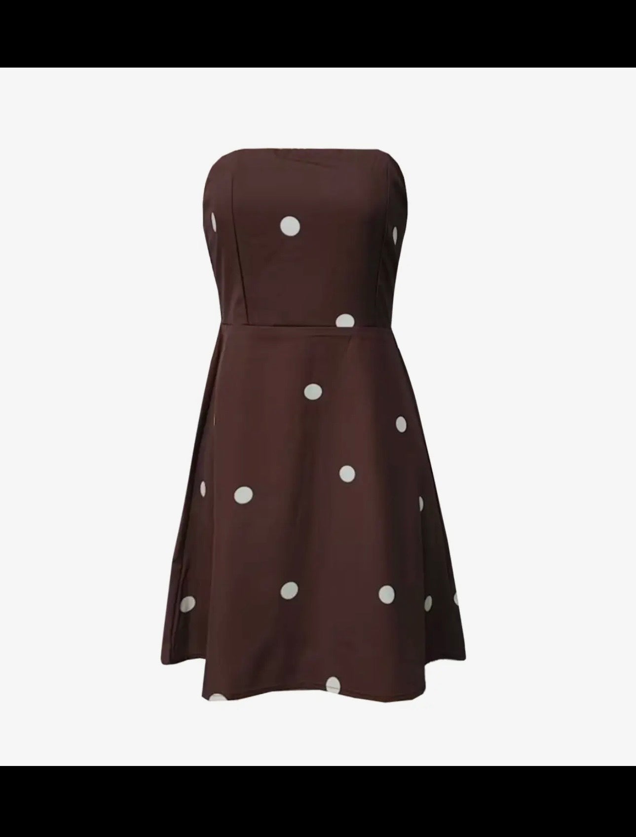 Polka Dots A-Line Strapless Mini Dress