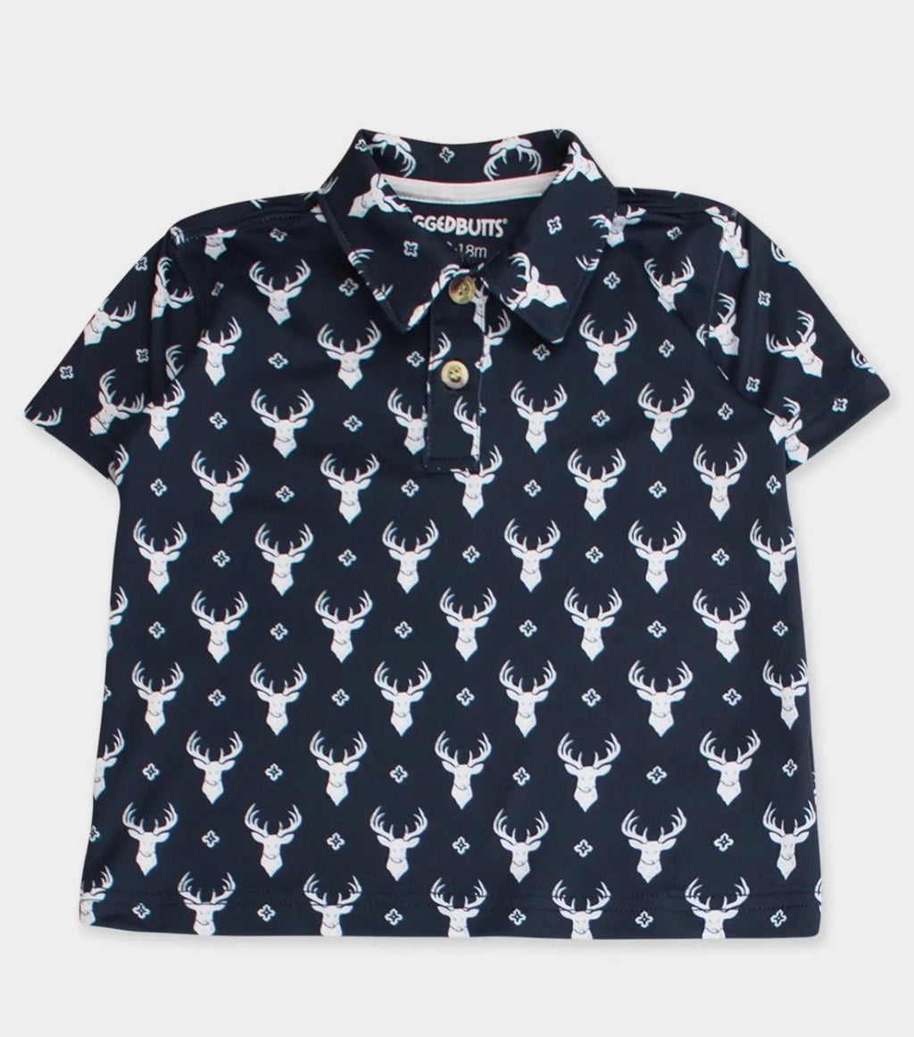 Boy's Little Deer Short Sleeve Polo Shirt