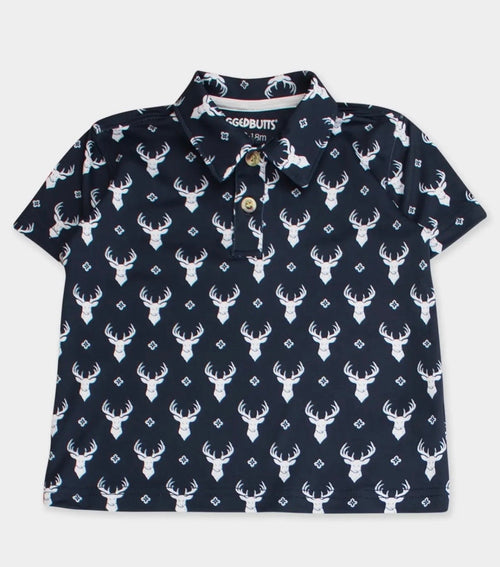 Boy's Little Deer Short Sleeve Polo Shirt