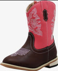 Norty Girls Pink/Brown Cowboy Boots
