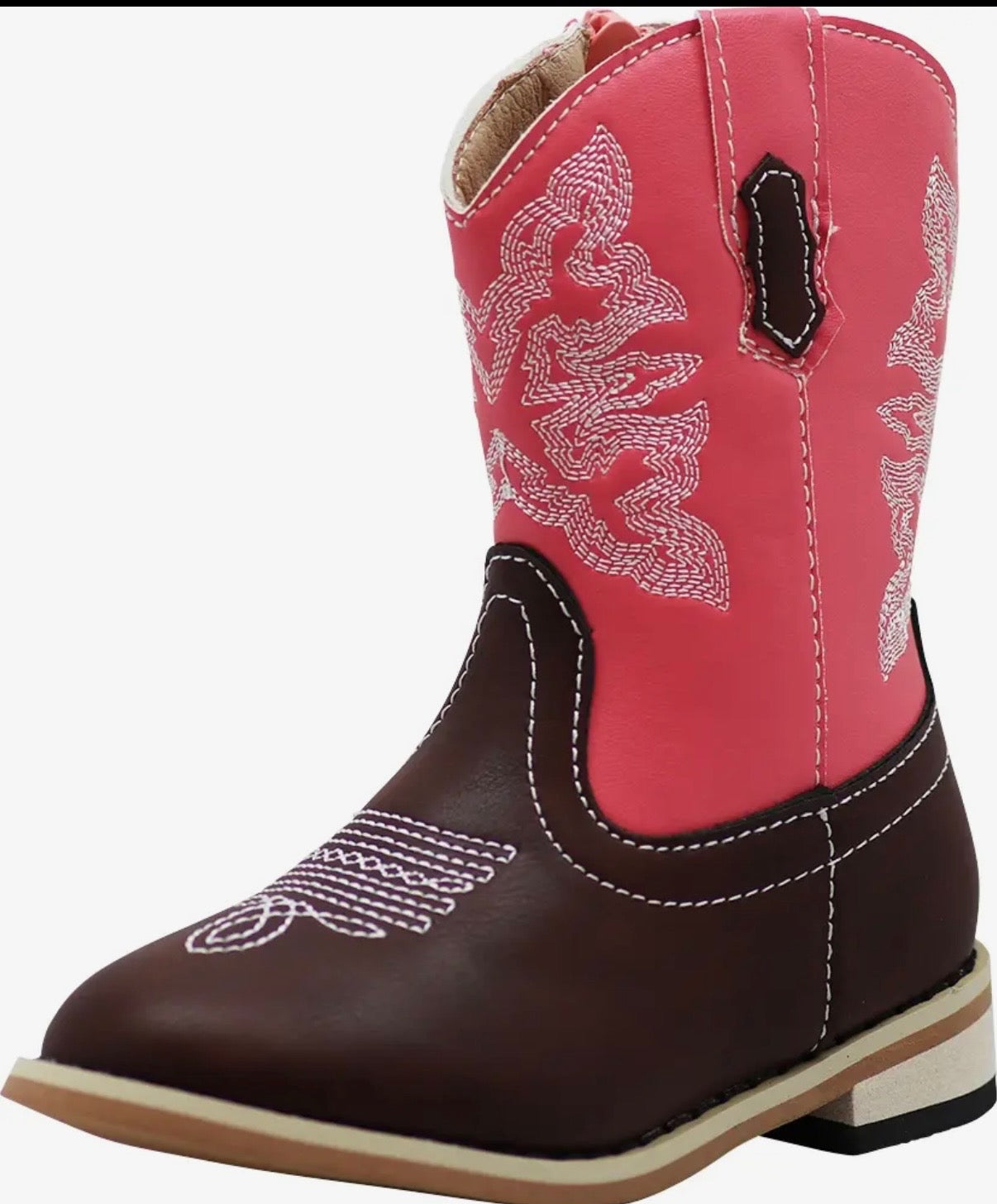 Norty Girls Pink/Brown Cowboy Boots
