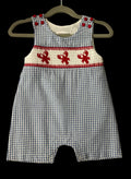 Infant Boys Crawfish Smocked Shortalls