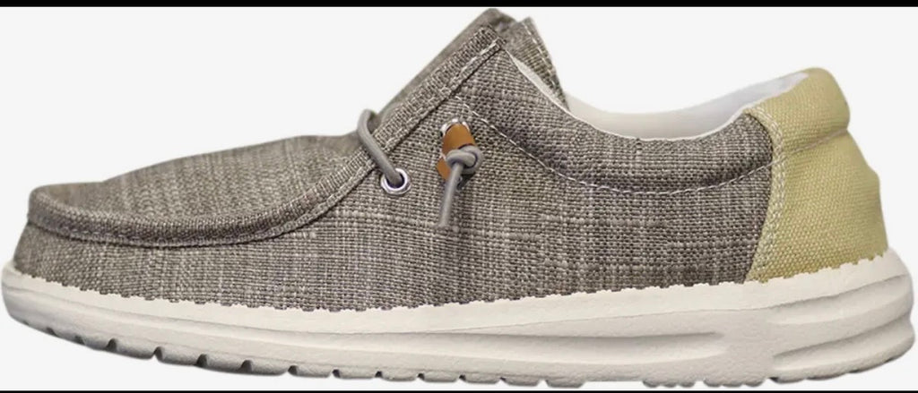 Norty Grey Slip On Boat Shoes