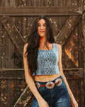 Leopard Print Denim Tank