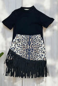 Little Girl's Leopard Skirt And Shirt