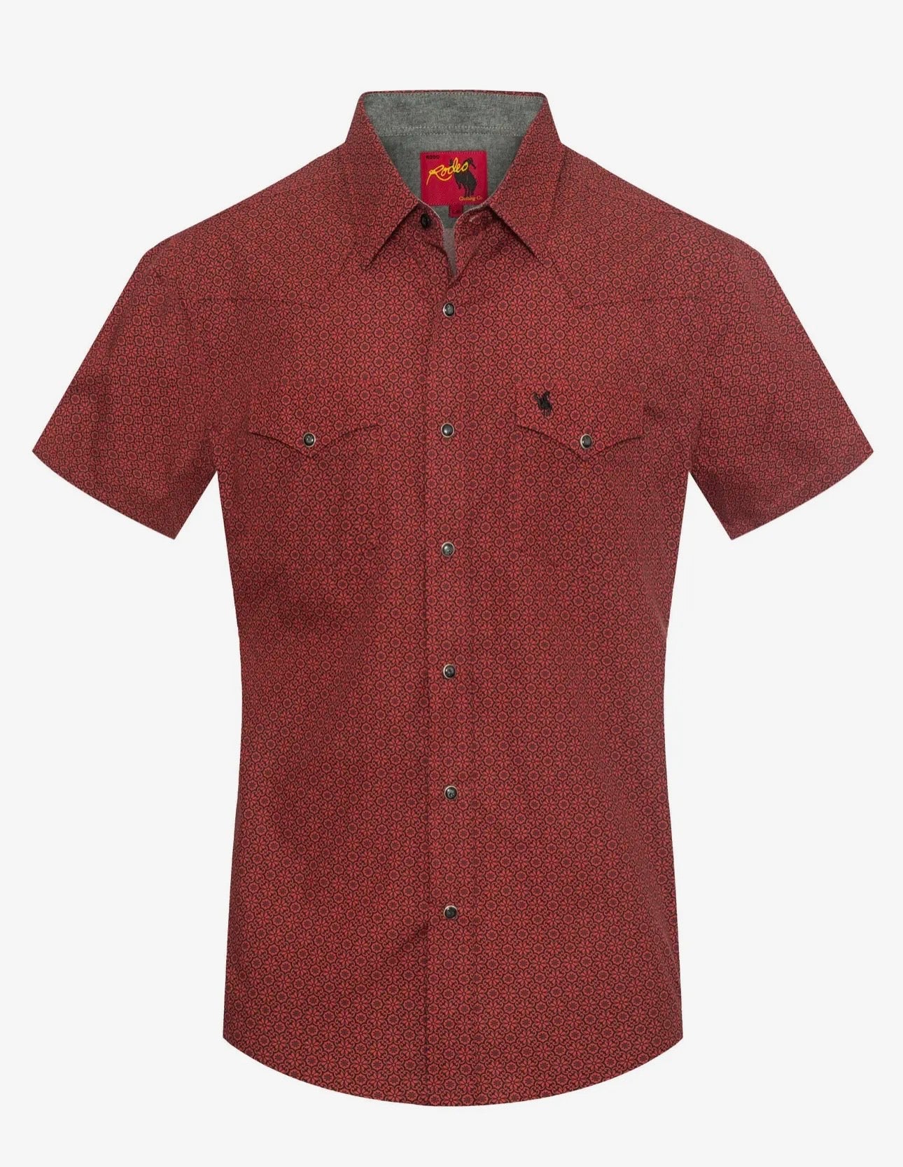 Men's Rodeo Snap Button Short Sleeve Shirt