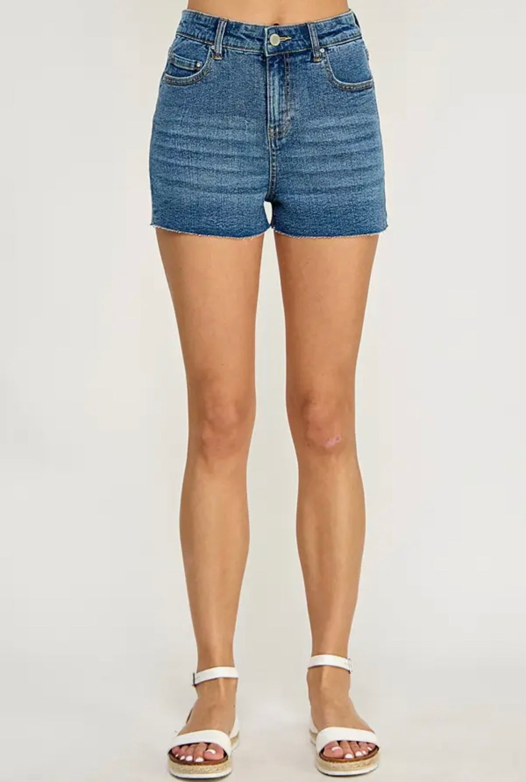 Raw Cut Denim Shorts