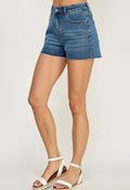 Raw Cut Denim Shorts