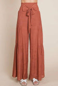 Rust Colored Tie Front Pants