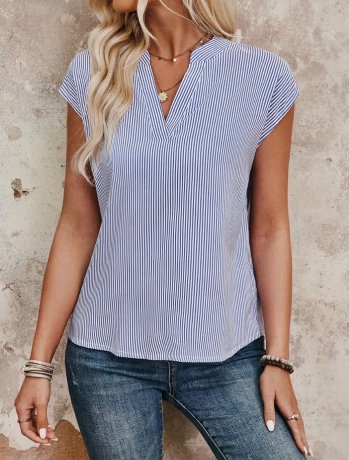 Women's V-Neck Short Sleeved Shirt